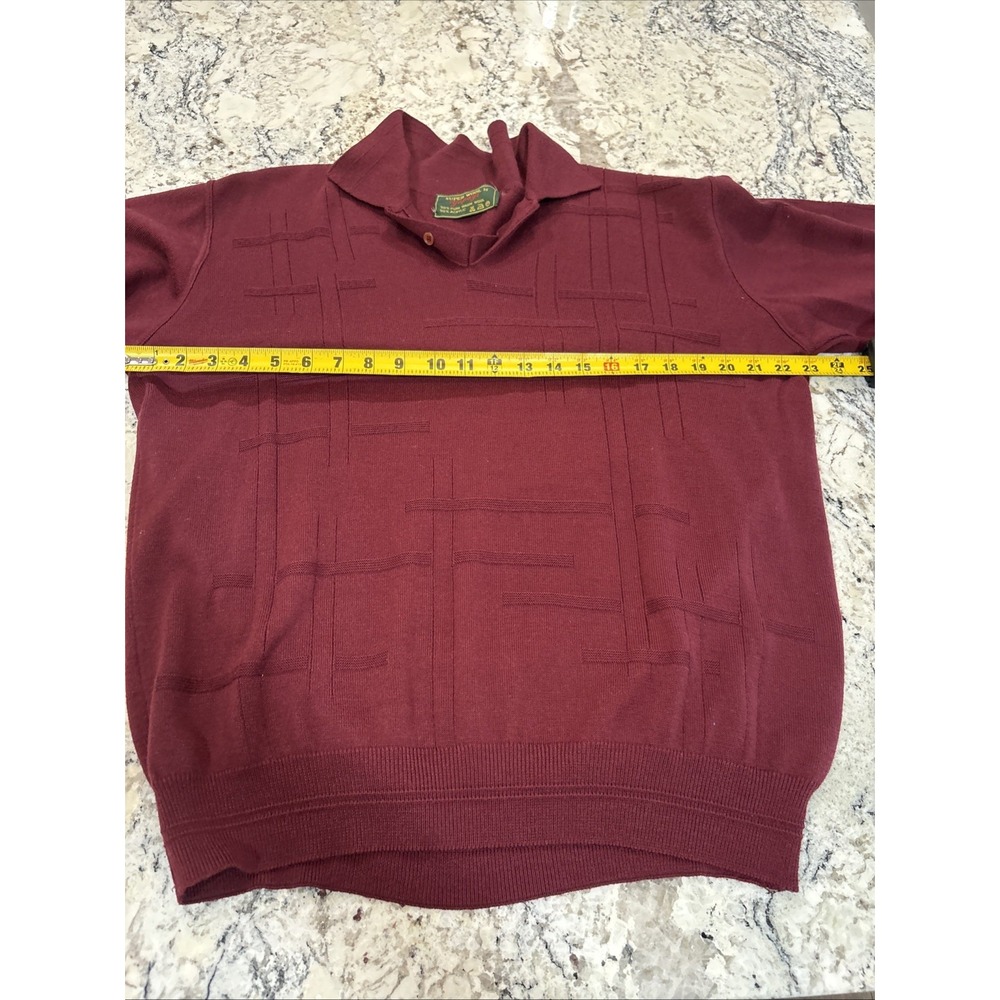 Vintage Super Wool Blend Yapagi Long Sleeve Knit Sweater Maroon Rockabilly READ - Picture 5 of 8
